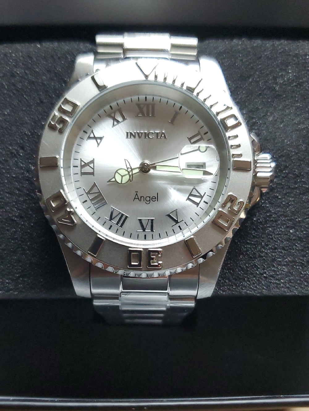 Invicta Angel Silver Tone Stainless Steel Bracelet Watch